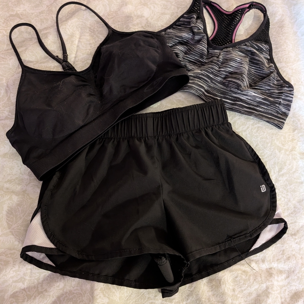 Youth girls dance/sports bras &  shorts